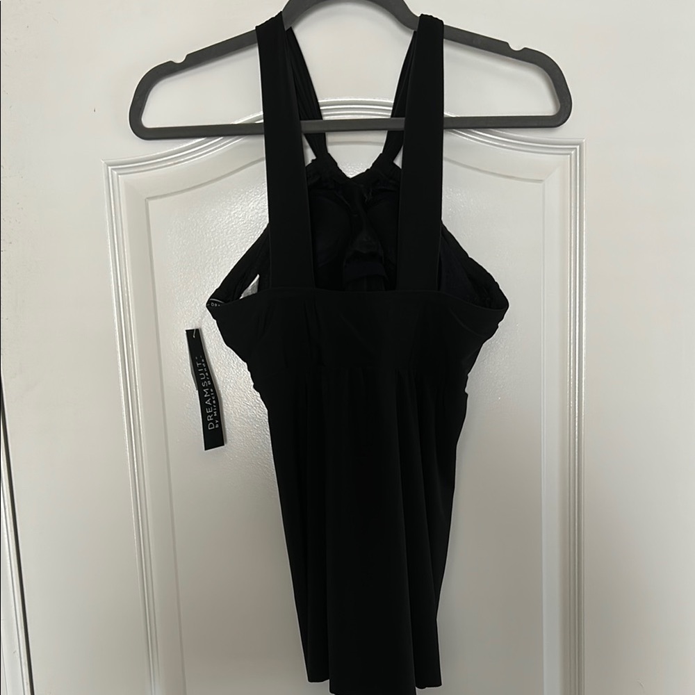 Black halter neck swim Top - Picture 4 of 5